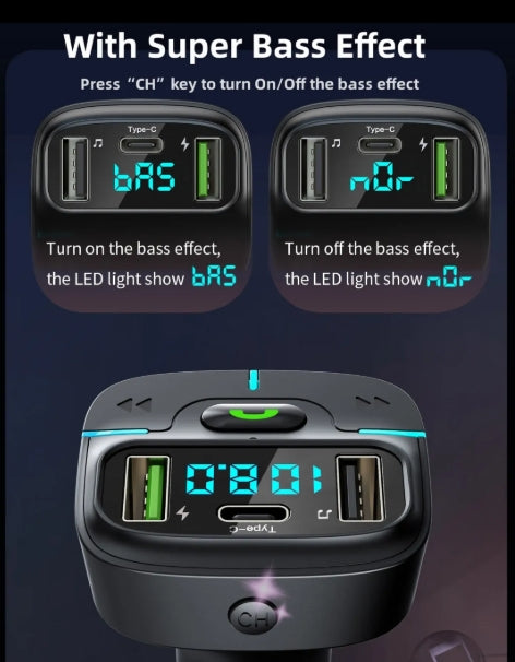 car charger FM bluetooth transmitter